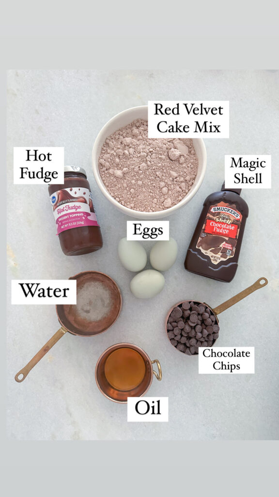 red velvet lava cake ingredients