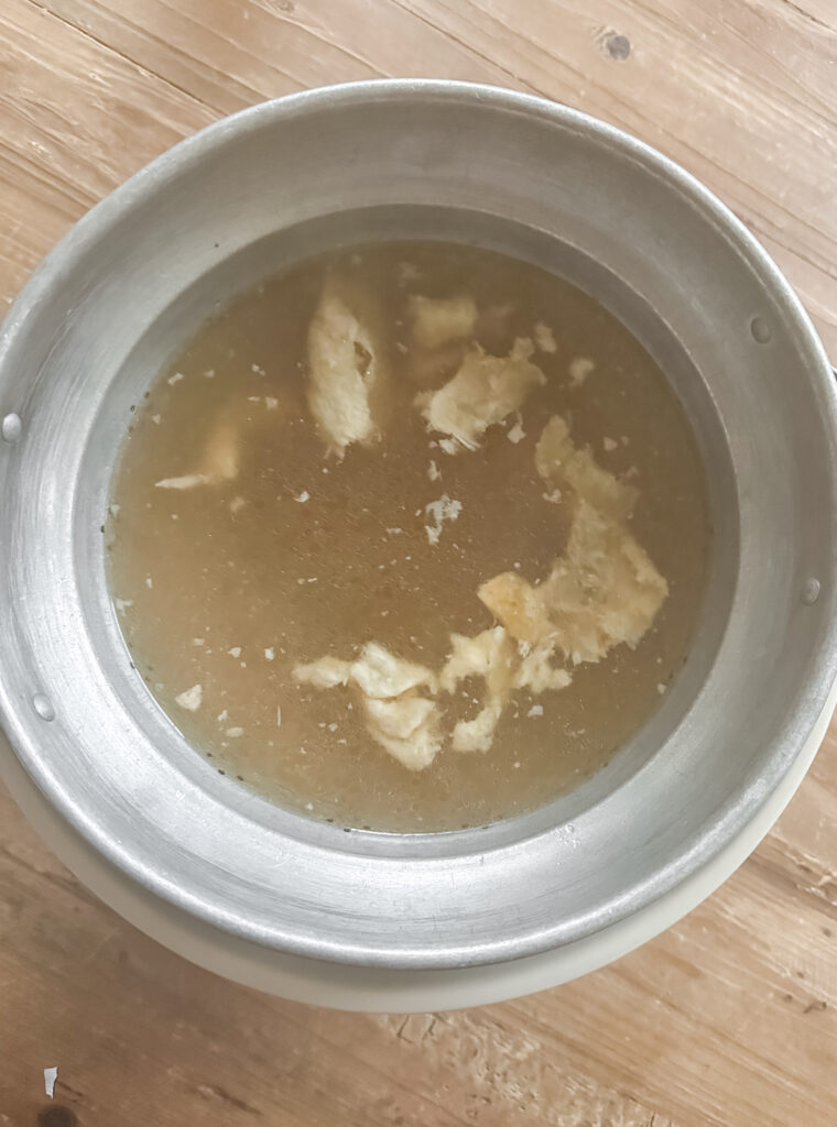 chicken broth for chicken noodle soup