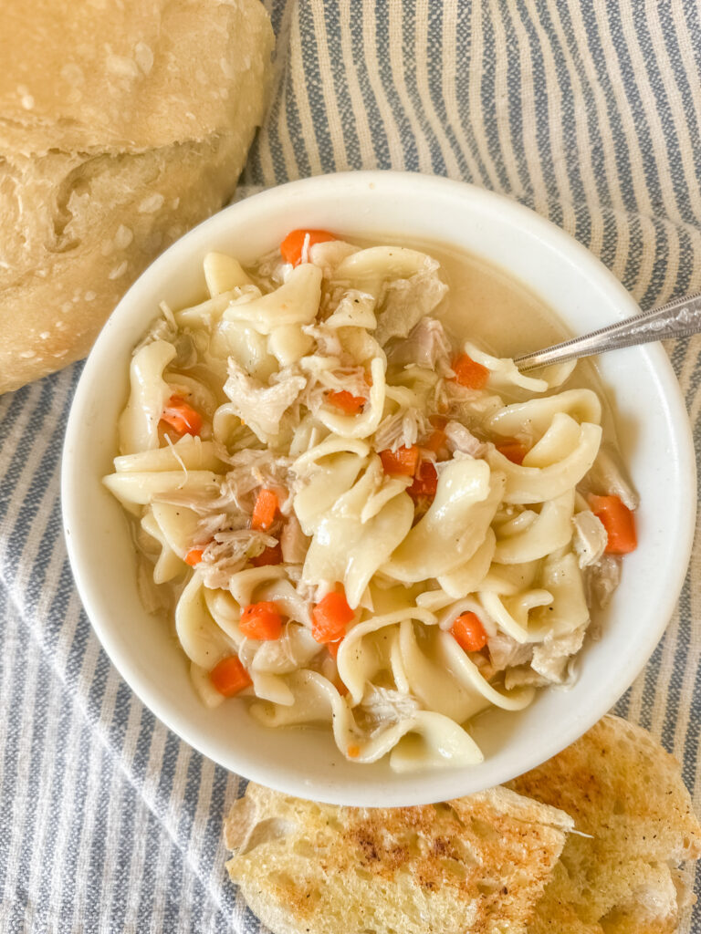 bowl of chicken noodle soup