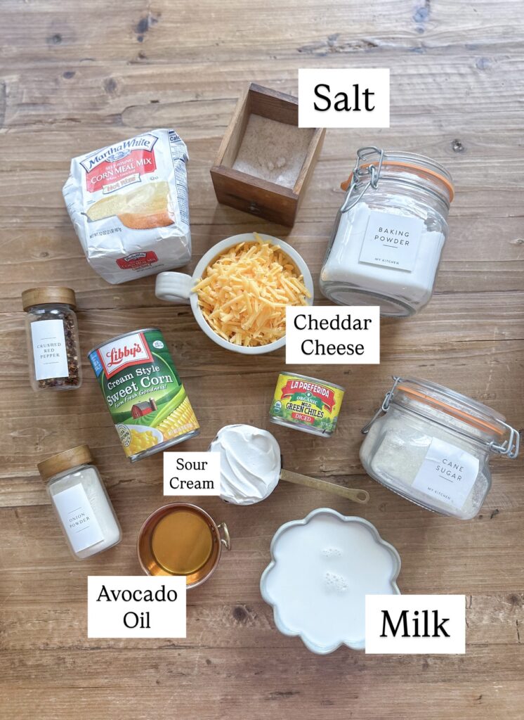 southwestern cornbread muffins ingredients