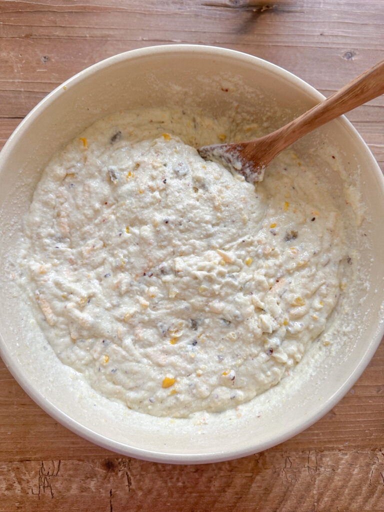 wet ingredients cornbread muffins