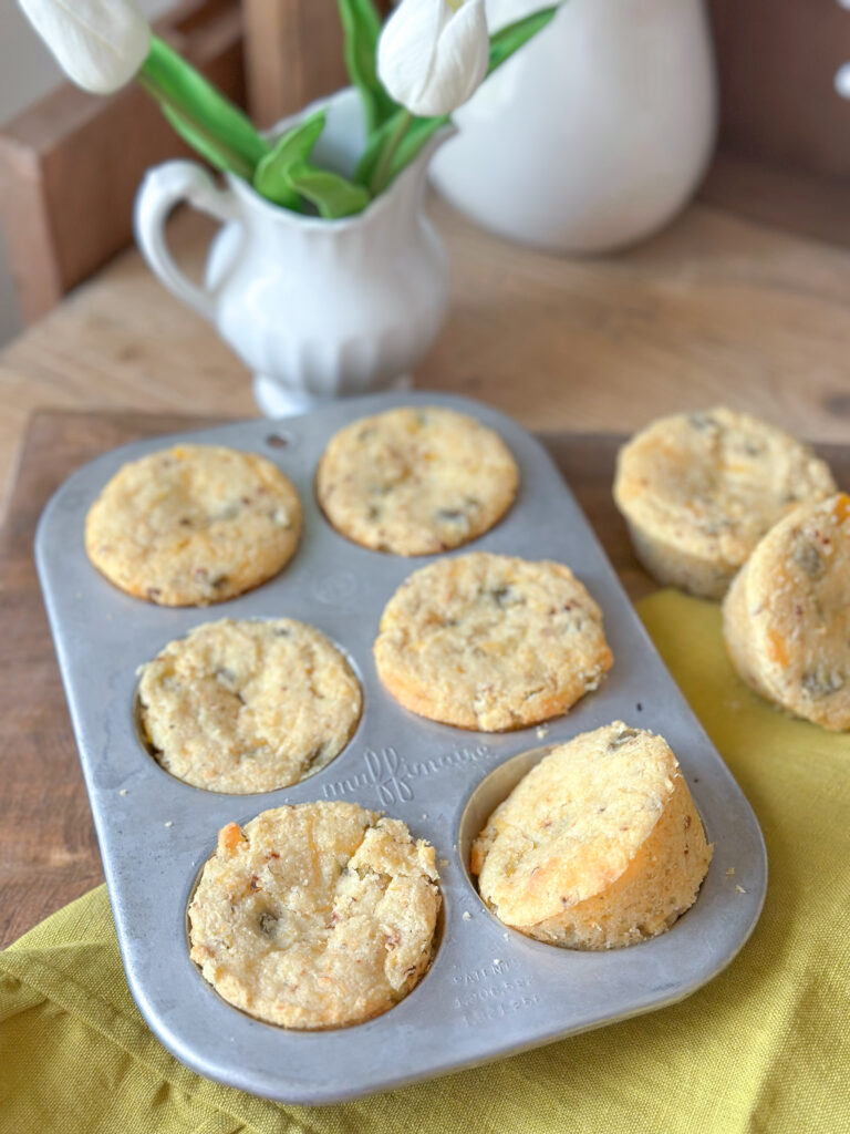 pan of cornbread muffins