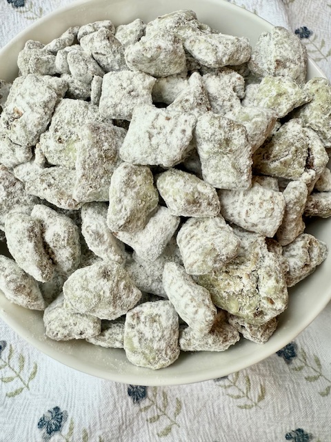 Close up shot of puppy chow
