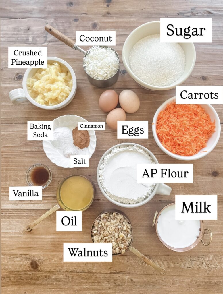 carrot cupcake ingredients