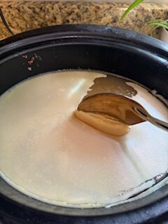 Skimming Fat off the chicken bone broth