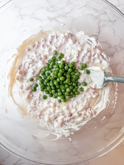 Peas in creamy mixture
