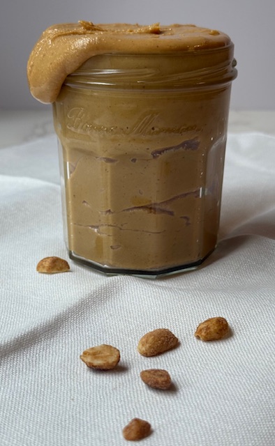 Peanut butter in glass jar