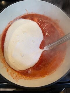 Strawberry Puree with sugar