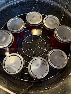 Strawberry Jam in Water bath canner