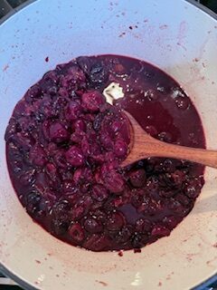 Cherries in Dutch oven