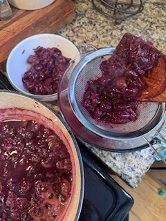 Straining Cherry juice