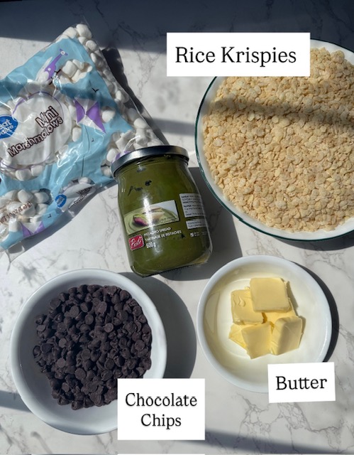 Dubai Chocolate Rice Krispie Treat Ingredients