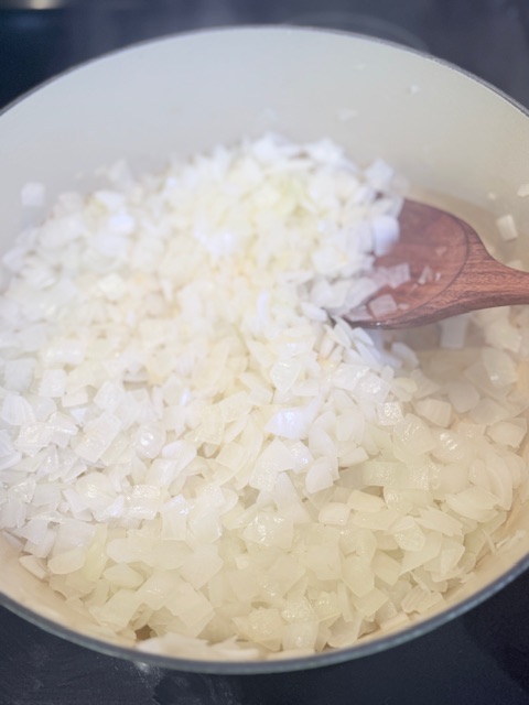 Cooking down onions in dutch oven