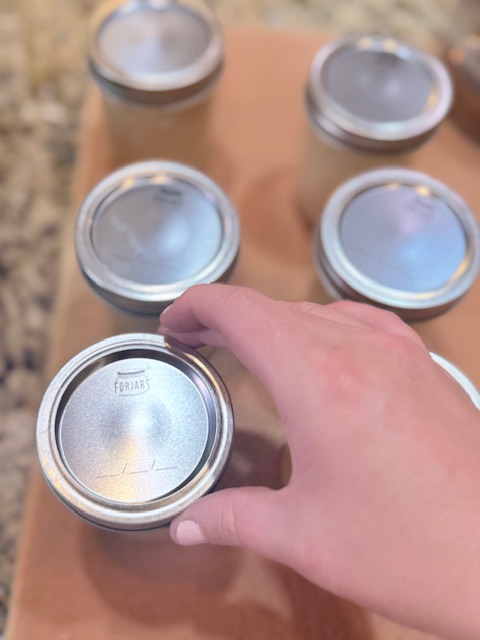 tightening rims on mason jars