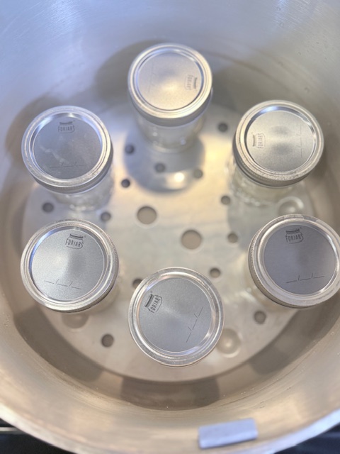 jars in water bath canner