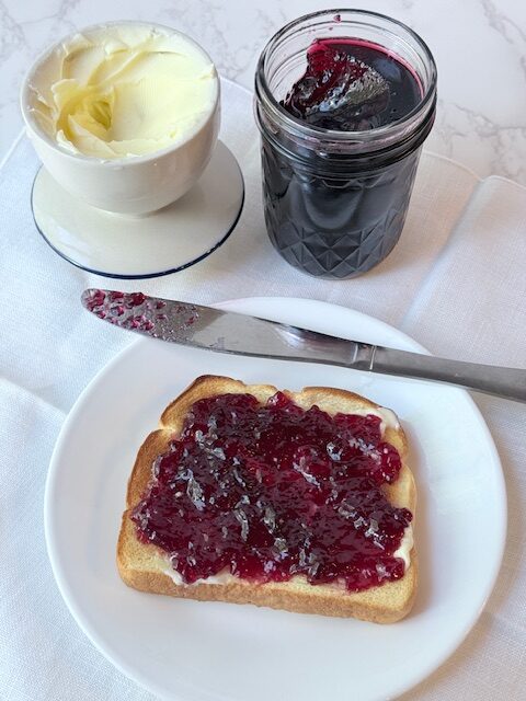 Blackberry Jelly on toast
