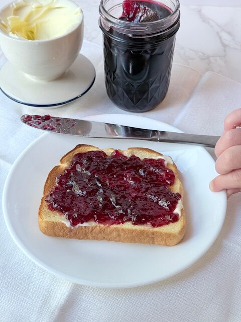 Blackberry Jelly on toast