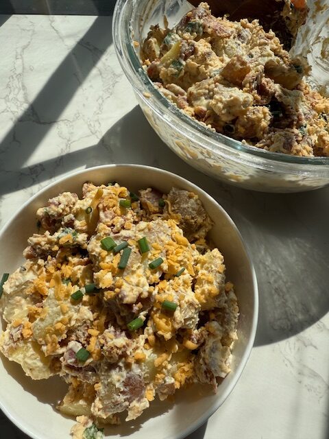 Cheddar Bacon Ranch Potato Salad