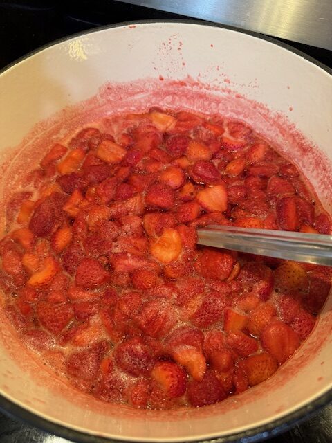cooking strawberries