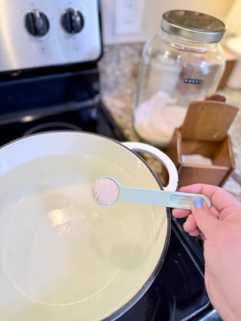 adding salt to water