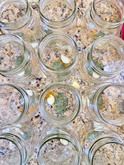 pickle spices in mason jars