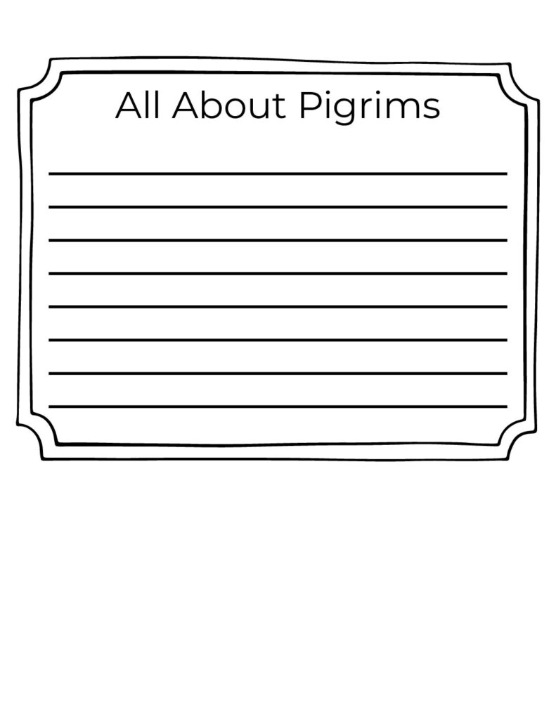 all about pilgrims cc cycle 3 week2
